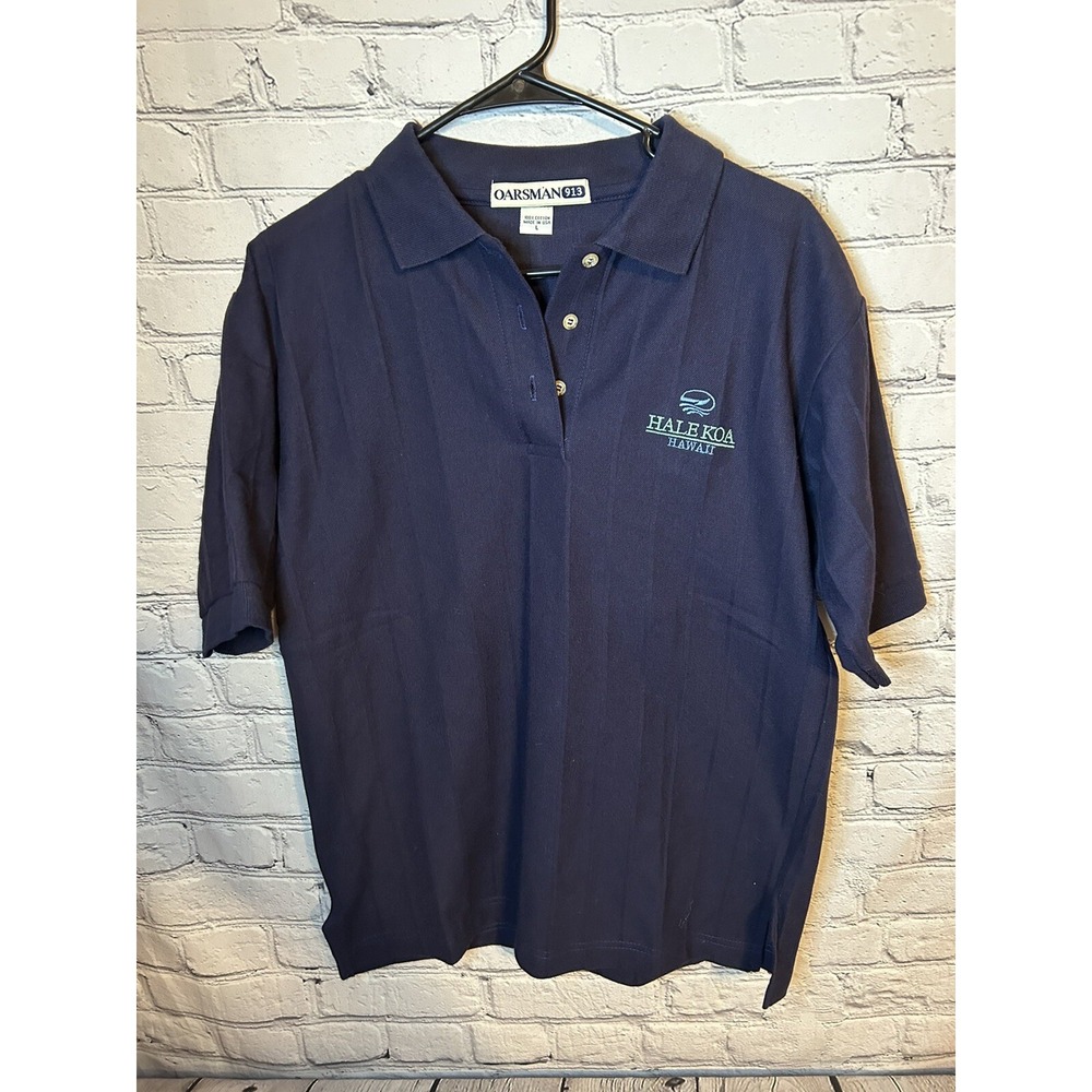 Champion Mens S/S Hale Koa Hotel (Hawaii) Navy Stretch Golf Polo Shirt Large